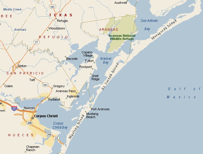 Corpus Christi area map