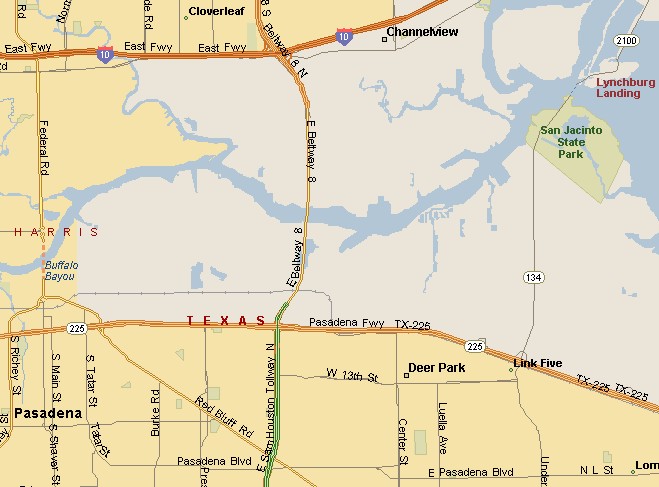 Deer Park Texas Area Map