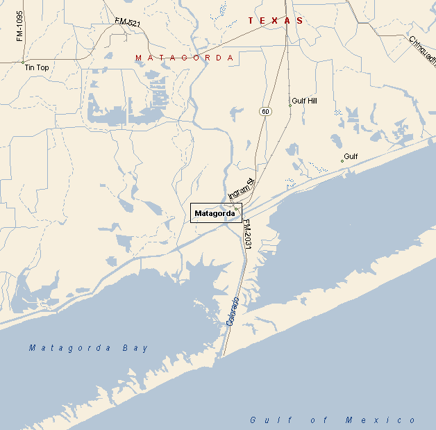 Matagorda Texas Location Map