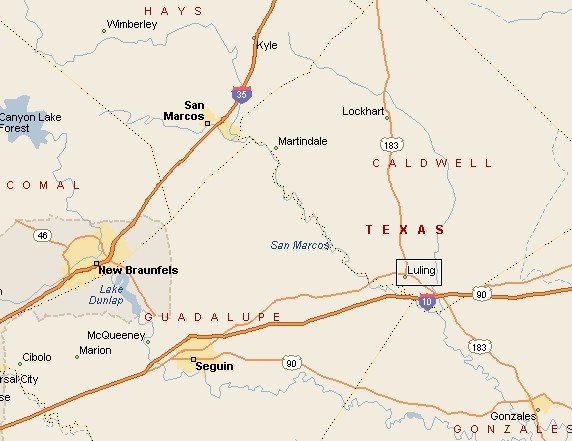 Luling Texas Map