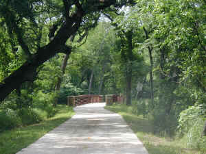Hurricane Creek Bridge on the River Legacy Park Trail