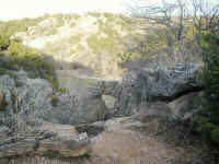 On top of the cliff above Turner Falls.