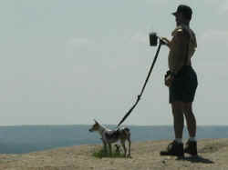 A hiker and doggy
