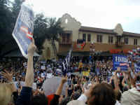 Hillary March 1, 2008 campaign rally at the Fort Worth Stockyards.