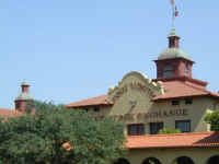A photo of the Fort Worth Stock Exchange Building at the Fort Worth Stockyards.