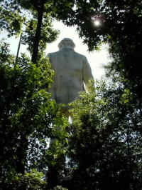 The Sam Houston Statue from behind